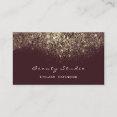 Carte De Visite Parties scintillant d'or Black Maquillage Lash Bou (Devant)