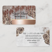 Carte De Visite Parties scintillant d'or Brown Étincelles (Devant / Derrière)