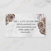 Carte De Visite Parties scintillant d'or Brown Étincelles (Dos)