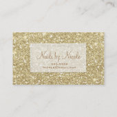 Carte De Visite Parties scintillant d'or clair Chic Glam Glitzy Sa (Dos)