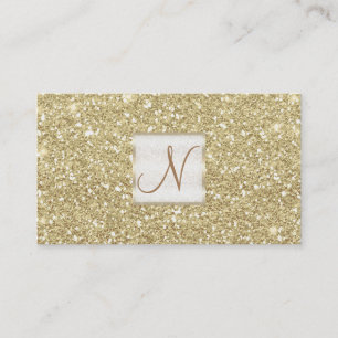 Carte De Visite Parties scintillant d'or clair Chic Glam Glitzy Sa