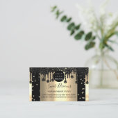 Carte De Visite Parties scintillant d'or Confetti Black VIP Driver (Debout devant)