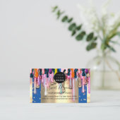 Carte De Visite Parties scintillant d'or Confetti Holograph Driver (Debout devant)