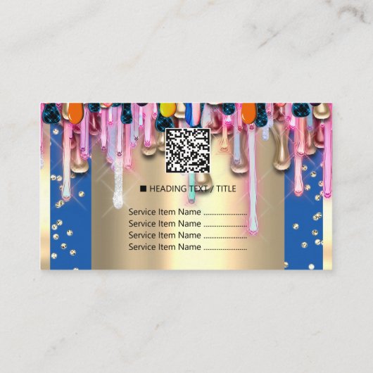 Carte De Visite Parties scintillant d'or Confetti Holograph Driver (Dos)