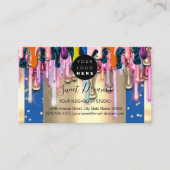Carte De Visite Parties scintillant d'or Confetti Holograph Driver (Devant)