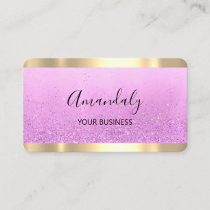 Carte De Visite Parties scintillant d'or de maquillage Coiffeur St