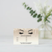 Carte De Visite Parties scintillant d'or Drippings Browbar Eyelash (Debout devant)