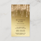 Carte De Visite Parties scintillant d'or Drives Custom Chocolate B (Dos)