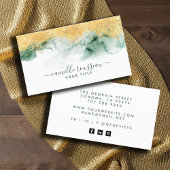 Carte De Visite Parties scintillant d'or Ethereal Abstrait Waterco