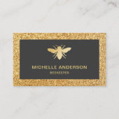 Carte De Visite Parties scintillant d'or Faux moderne Miel apicult (Devant)