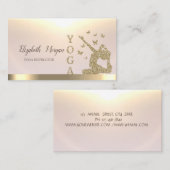 Carte De Visite Parties scintillant d'or Femmes Silhouette Instruc (Devant / Derrière)