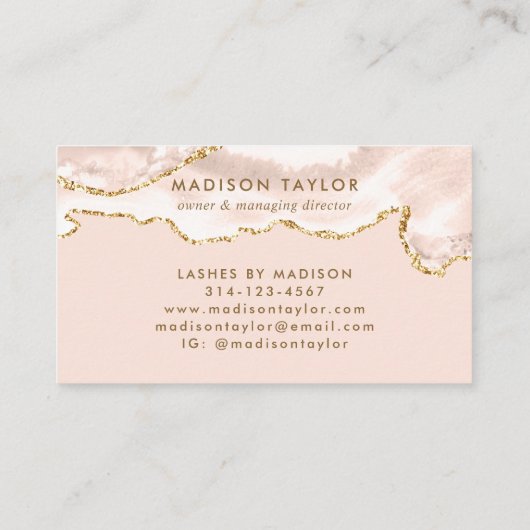 Carte De Visite Parties scintillant d'or ivoire moderne Sparkle ma (Dos)