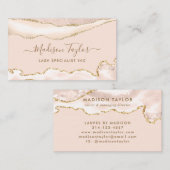 Carte De Visite Parties scintillant d'or ivoire moderne Sparkle ma (Devant / Derrière)