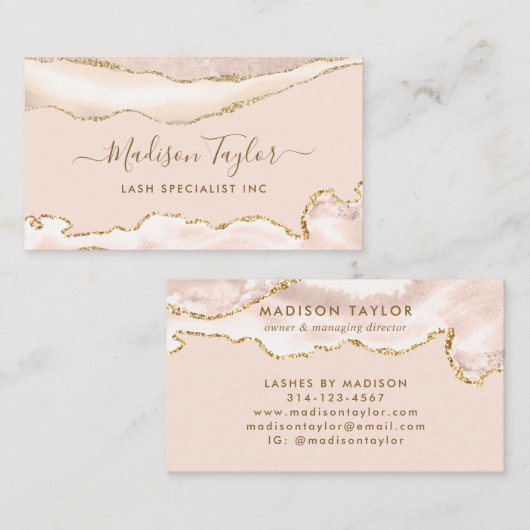 Carte De Visite Parties scintillant d'or ivoire moderne Sparkle ma (Devant / Derrière)