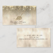 Carte De Visite Parties scintillant d'or Maison de nettoyage domes (Devant / Derrière)