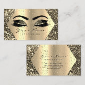 Carte De Visite Parties scintillant d'or maquillage artiste Lash B (Devant / Derrière)