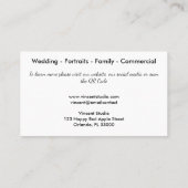 Carte De Visite Parties scintillant d'or métallique violet QR Code (Dos)