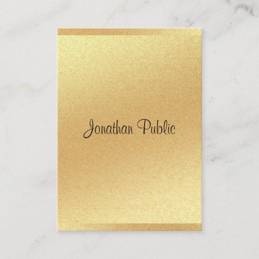 Carte De Visite Parties scintillant d'or moderne Cool professionne (Devant)