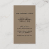 Carte De Visite Parties scintillant d'or moderne couteau & Whisk b (Dos)