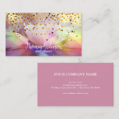 Carte De Visite Parties scintillant d'or moderne élégant et élégan (Devant / Derrière)