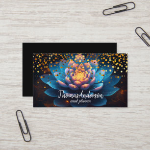 Carte De Visite Parties scintillant d'or moderne élégant et élégan