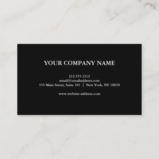 Carte De Visite Parties scintillant d'or moderne élégant et élégan (Dos)