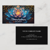 Carte De Visite Parties scintillant d'or moderne élégant et élégan (Devant / Derrière)