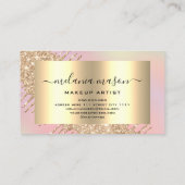 Carte De Visite Parties scintillant d'or moderne gouttes de maquil (Dos)