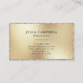 Carte De Visite Parties scintillant d'or moderne Monogramme de scr (Dos)