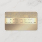 Carte De Visite Parties scintillant d'or moderne professionnelle Y (Dos)