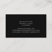 Carte De Visite Parties scintillant d'or Noir Barbier Pot Barber B (Dos)