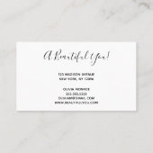 Carte De Visite Parties scintillant d'or rose lèvres maquillage Ar (Dos)