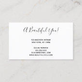 Carte De Visite Parties scintillant d'or rose lèvres maquillage Ar (Dos)