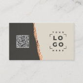 Carte De Visite parties scintillant d'or rose rose noir moderne me (Devant)