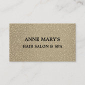 Carte De Visite Parties scintillant d'or Salon des cheveux noirs S (Devant)