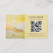 Carte De Visite Parties scintillant dorée de luxe brillant Marbre (Dos)