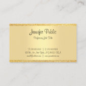 Carte De Visite Parties scintillant dorée de script calligraphié M (Dos)