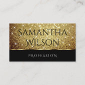 Carte De Visite Parties scintillant dorée Glamor Étoiles étincelan (Devant)