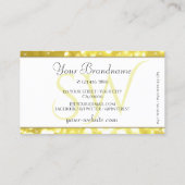 Carte De Visite Parties scintillant Dorée Lumière Luxe Étoiles Ini (Dos)