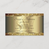 Carte De Visite Parties scintillant dorée Lumineuse Étoiles Initia (Dos)