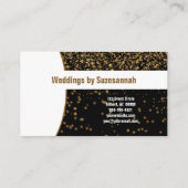 Carte De Visite Parties scintillant dorée professionnelle Noir per (Dos)