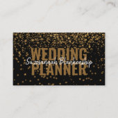 Carte De Visite Parties scintillant dorée professionnelle Noir per (Devant)