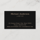 Carte De Visite Parties scintillant dorée rayé rayé rayé rayures n (Dos)