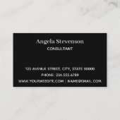 Carte De Visite Parties scintillant dorée rayures rayées cora (Dos)