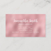 Carte De Visite parties scintillant dorée rose chic goutte les che (Dos)