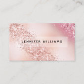 Carte De Visite Parties scintillant dorée Rose Gradient Salon mode (Devant)