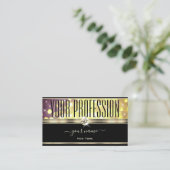 Carte De Visite Parties scintillant dorée violet étoiles Diamants  (Debout devant)