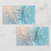Carte De Visite parties scintillant douce bleue subtile arrière -  (Devant / Derrière)