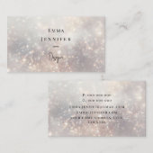 Carte De Visite Parties scintillant douce et subtile arrière - pla (Devant / Derrière)