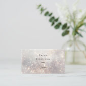 Carte De Visite Parties scintillant douce et subtile arrière - pla (Debout devant)